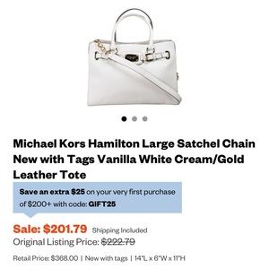 Michael Kors Hamilton Large East West Tote Leather